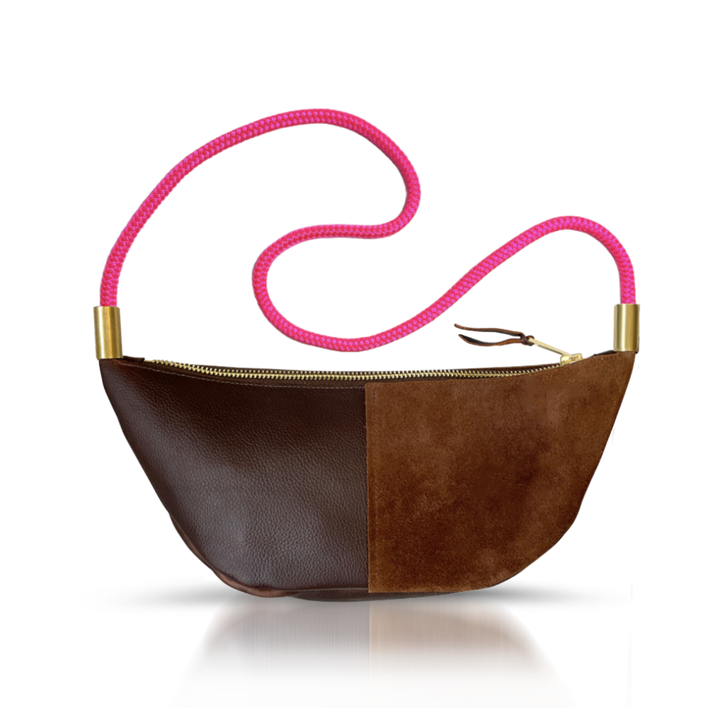 Sling #Rope Color_Neon Pink#Rope Handle Length_Short Crossbody (40”)#Add Ons_Handbag Only