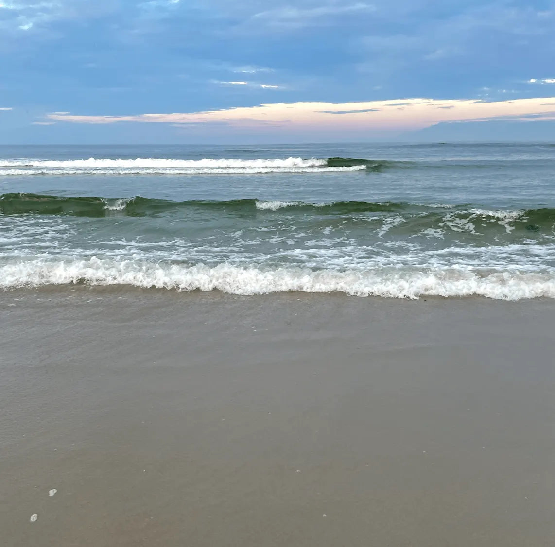 waves crashing on the beach