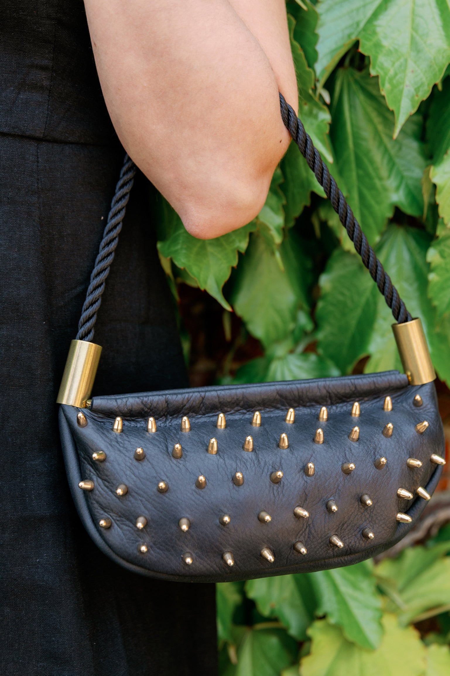 Sea Urchin Bag // Isla in Black Leather