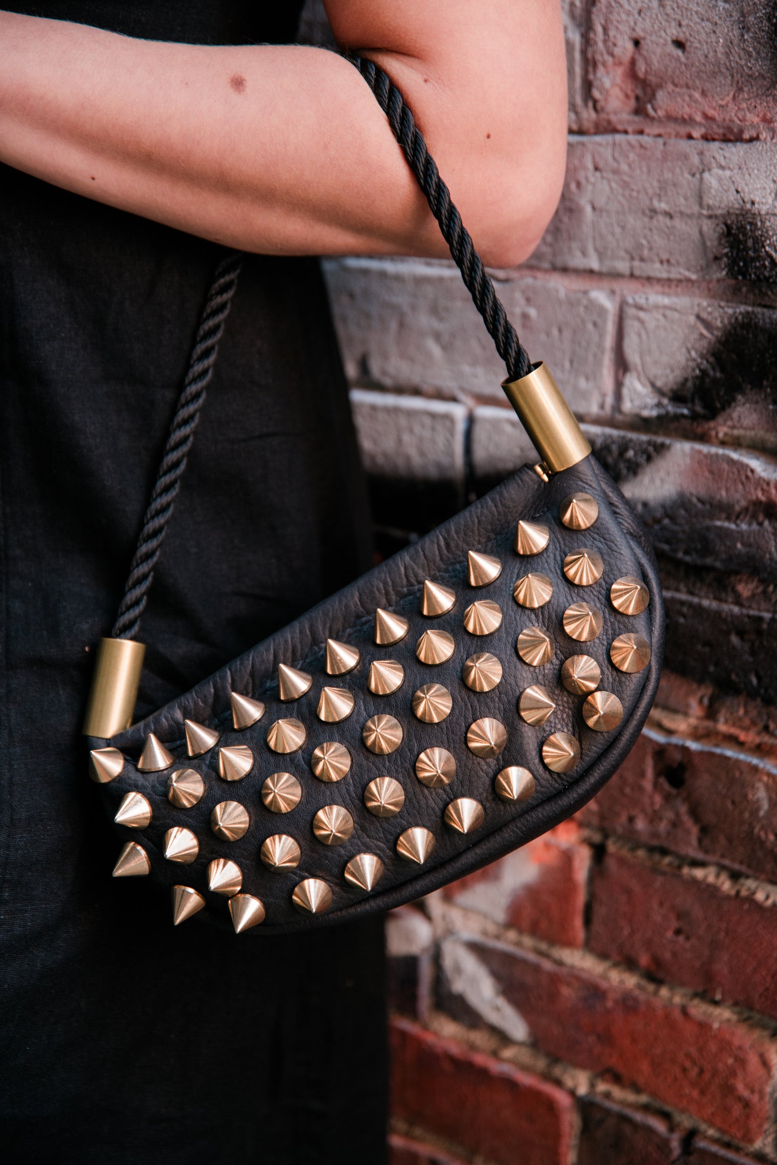 Sea Urchin Bag // Marina in Black Leather