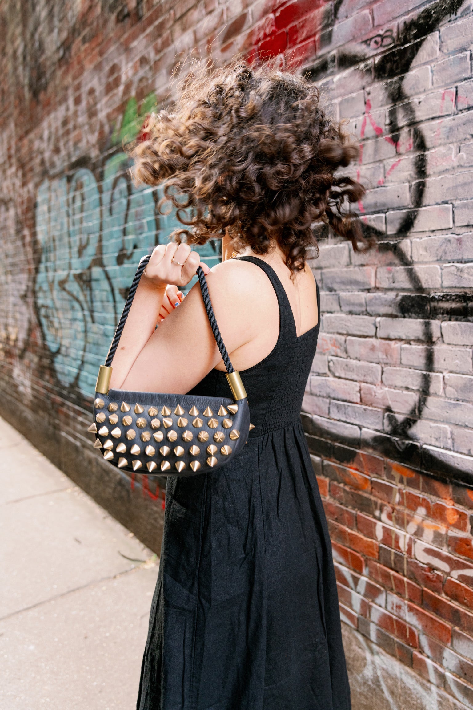Sea Urchin Bag // Marina in Black Leather