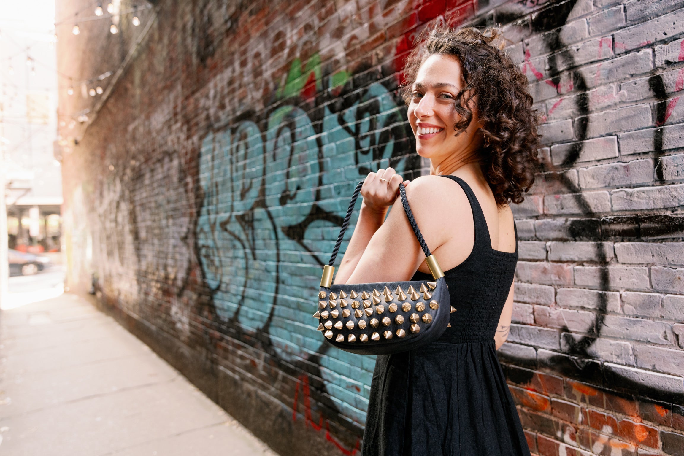 Sea Urchin Bag // Marina in Black Leather