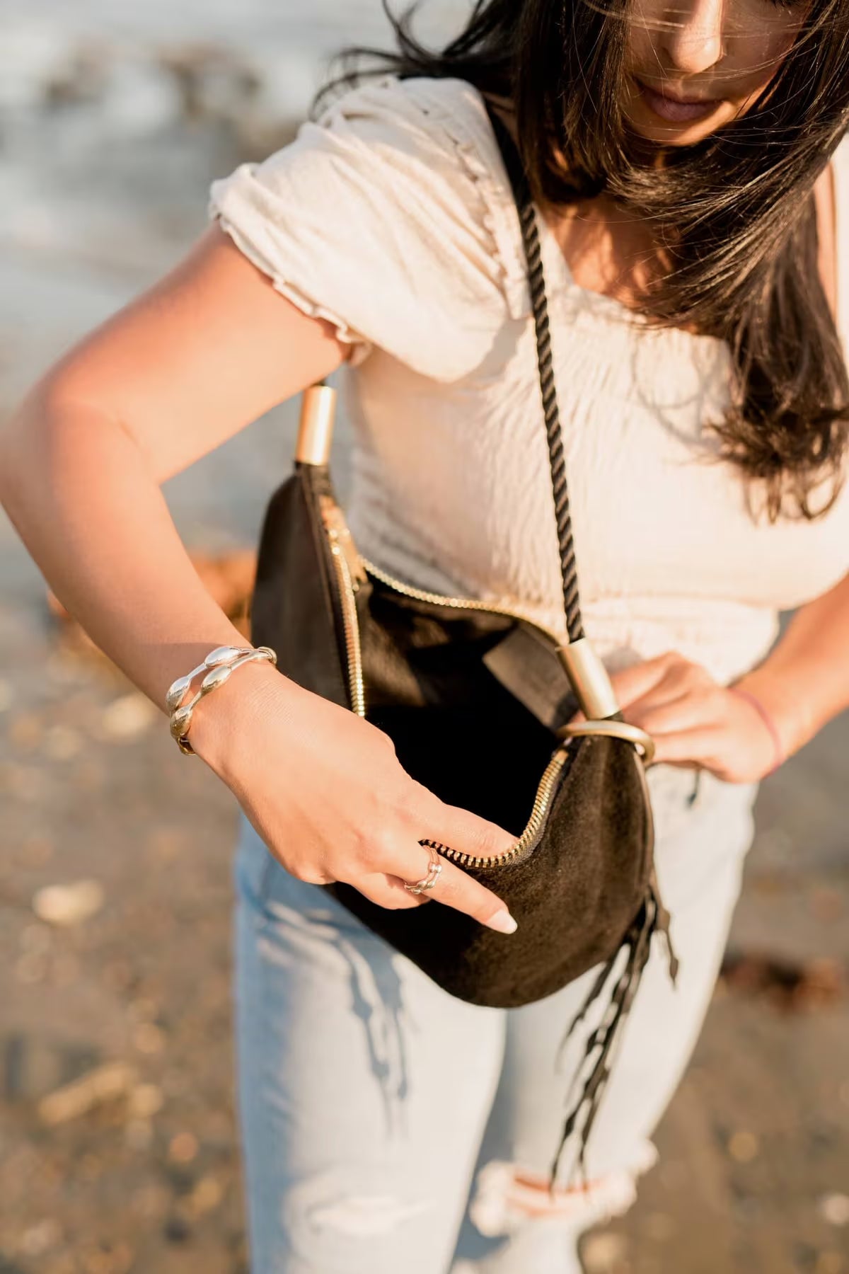 Sling Bag // in Black Leather