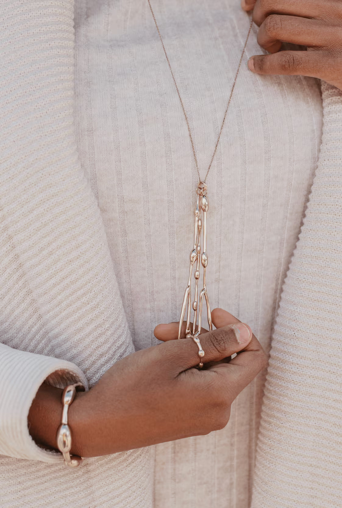 Seaweed Necklace // in Gold