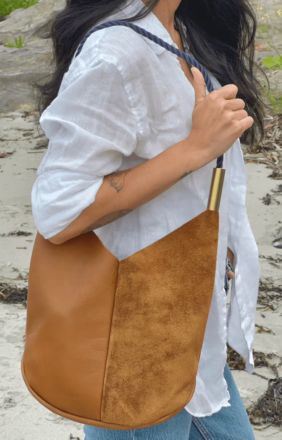 Mermaid Purse // in Beach Nut Leather