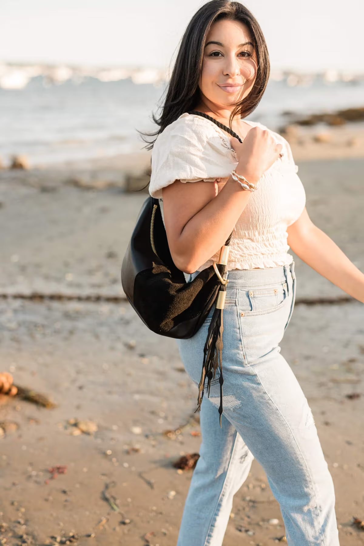 Sling Bag // in Black Leather