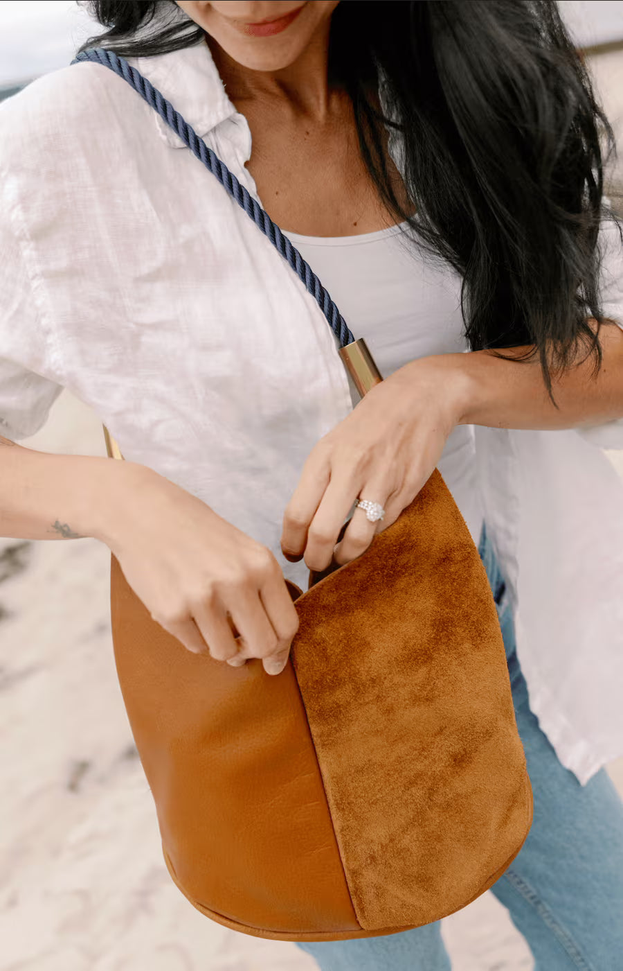Mermaid Purse // in Beach Nut Leather