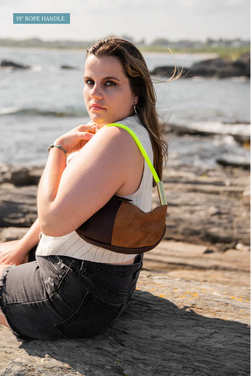 Zip Crossbody // in Black Leather