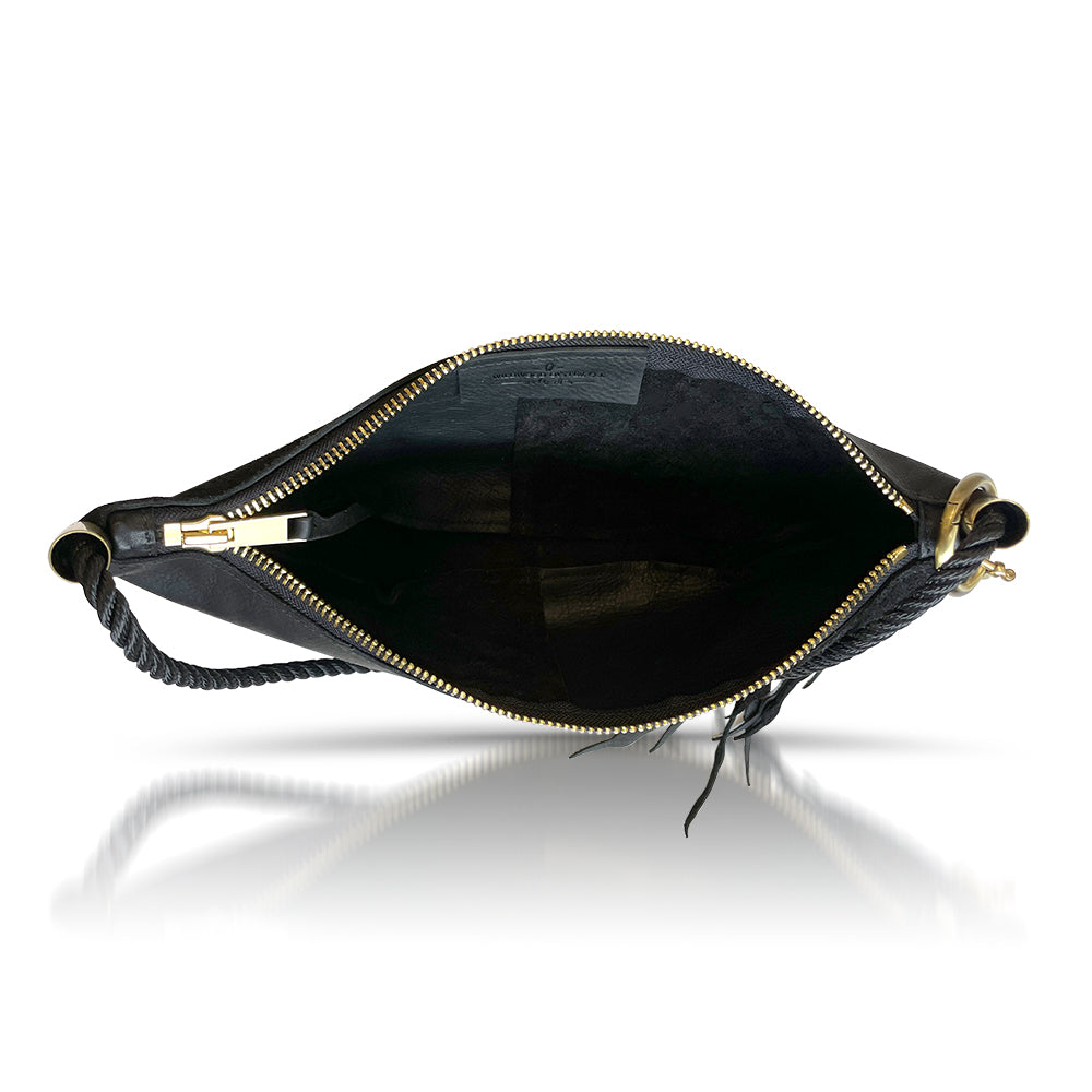 Sling #Rope Color_Summer Night Black#Rope Handle Length_Short Shoulder (25”)#Add Ons_Add a Matching Seaweed Tassel (save $10)