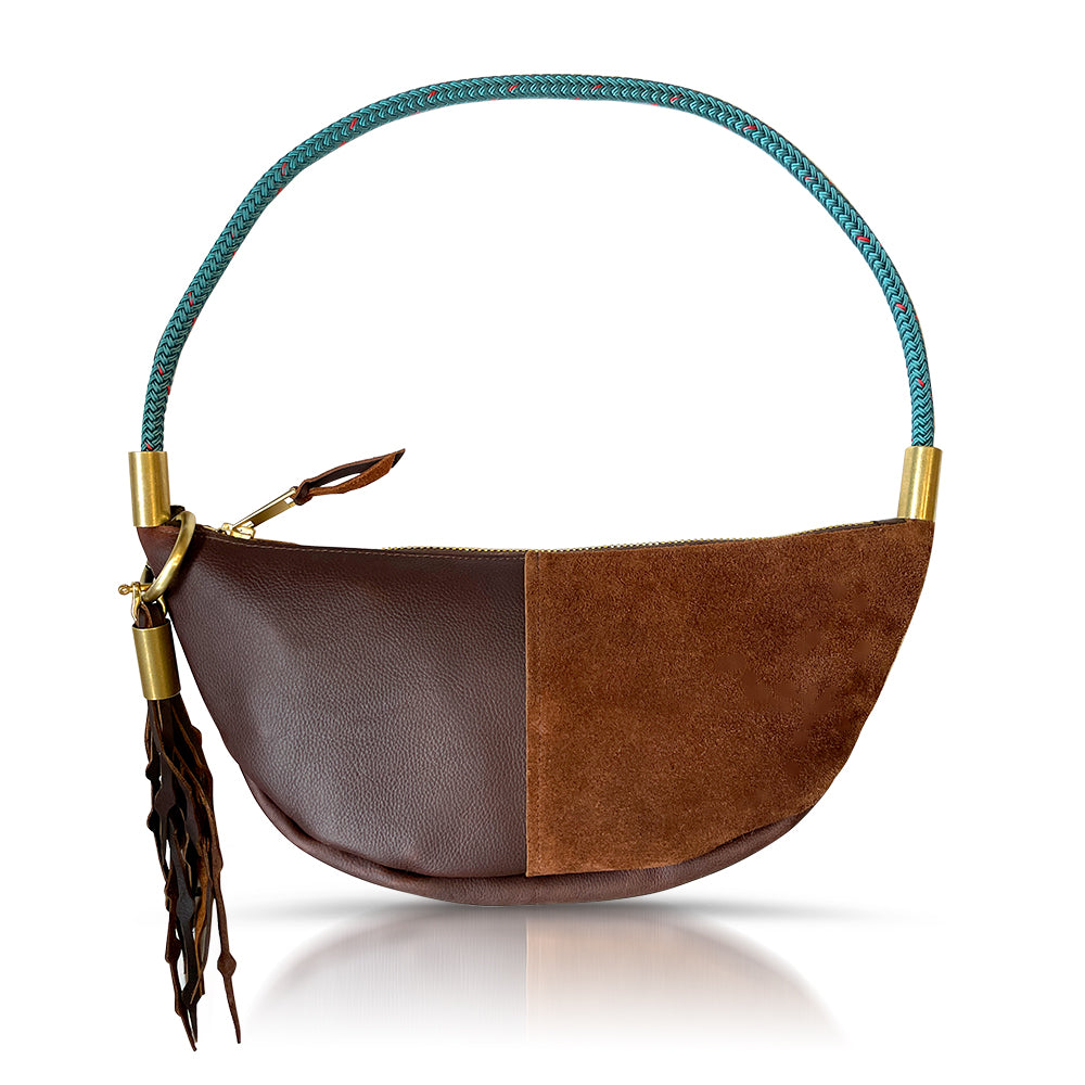 Sling #Rope Color_Seaside Teal#Rope Handle Length_Short Shoulder (25”)#Add Ons_Add a Matching Seaweed Tassel (save $10)