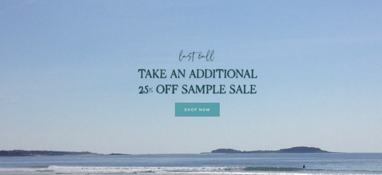 Sample Sale Sunday August 25th at 4PM ET online right here