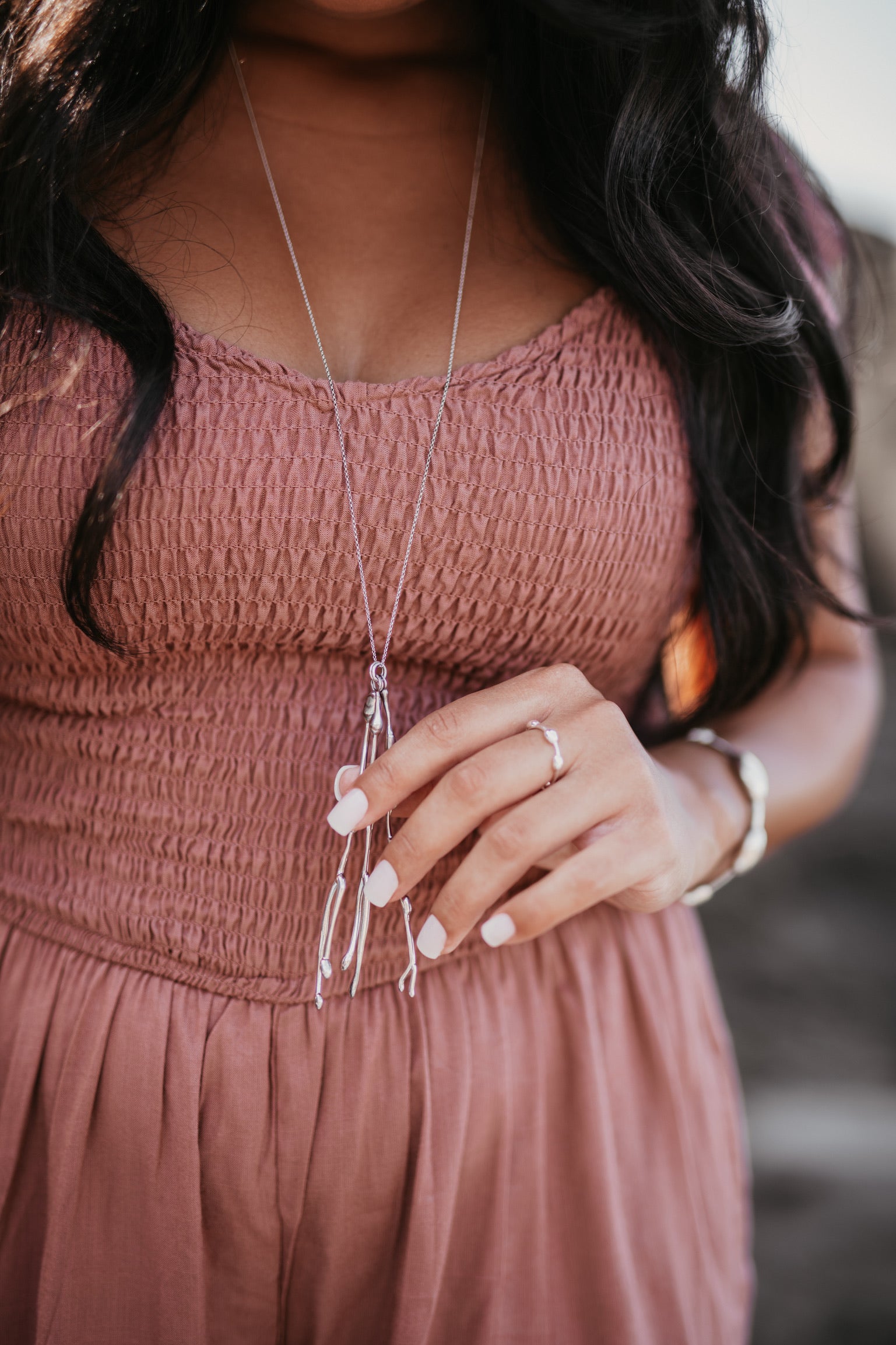 Seaweed Necklace // in Silver