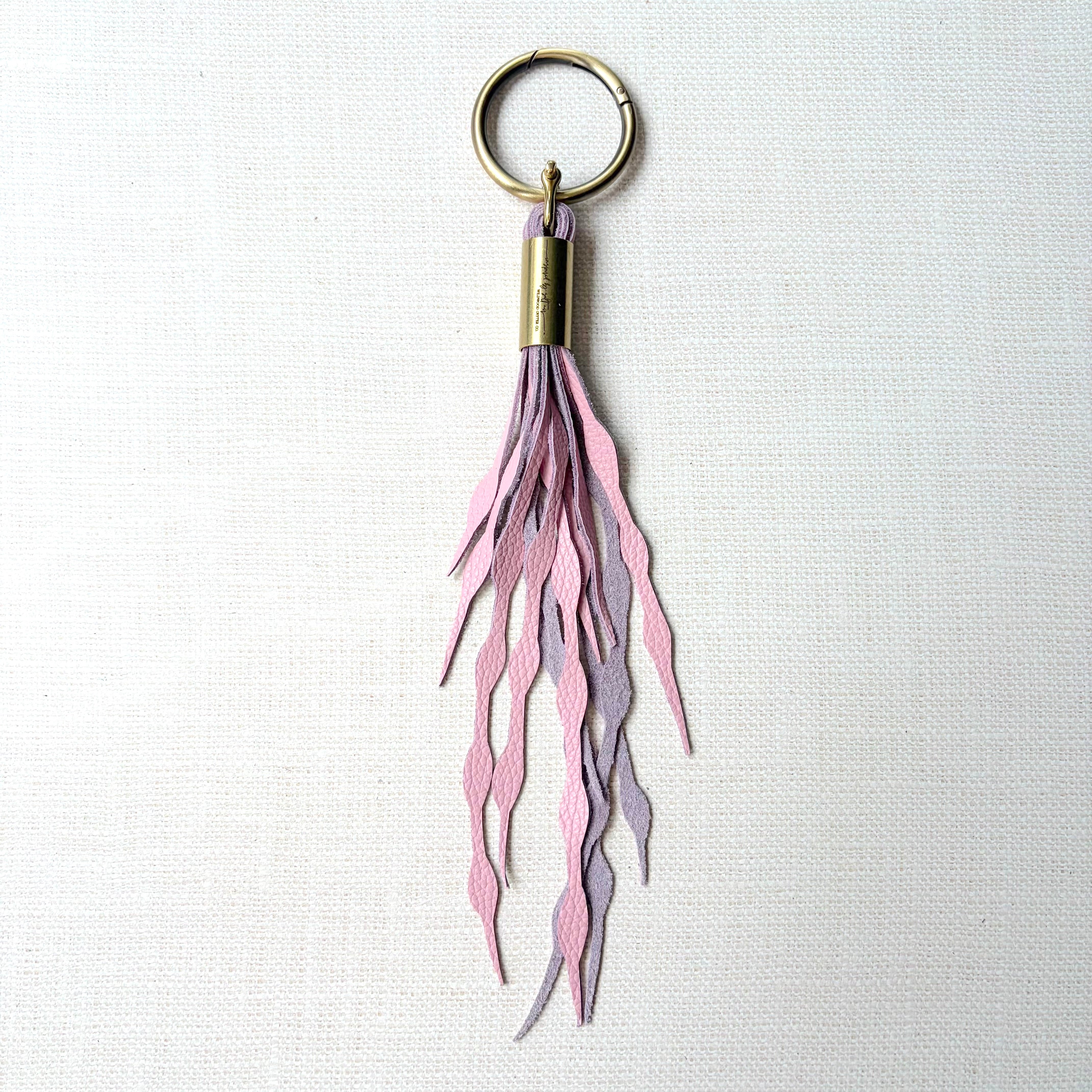 #10 Seaweed Tassel // Pink Petal Leather (1st quality)