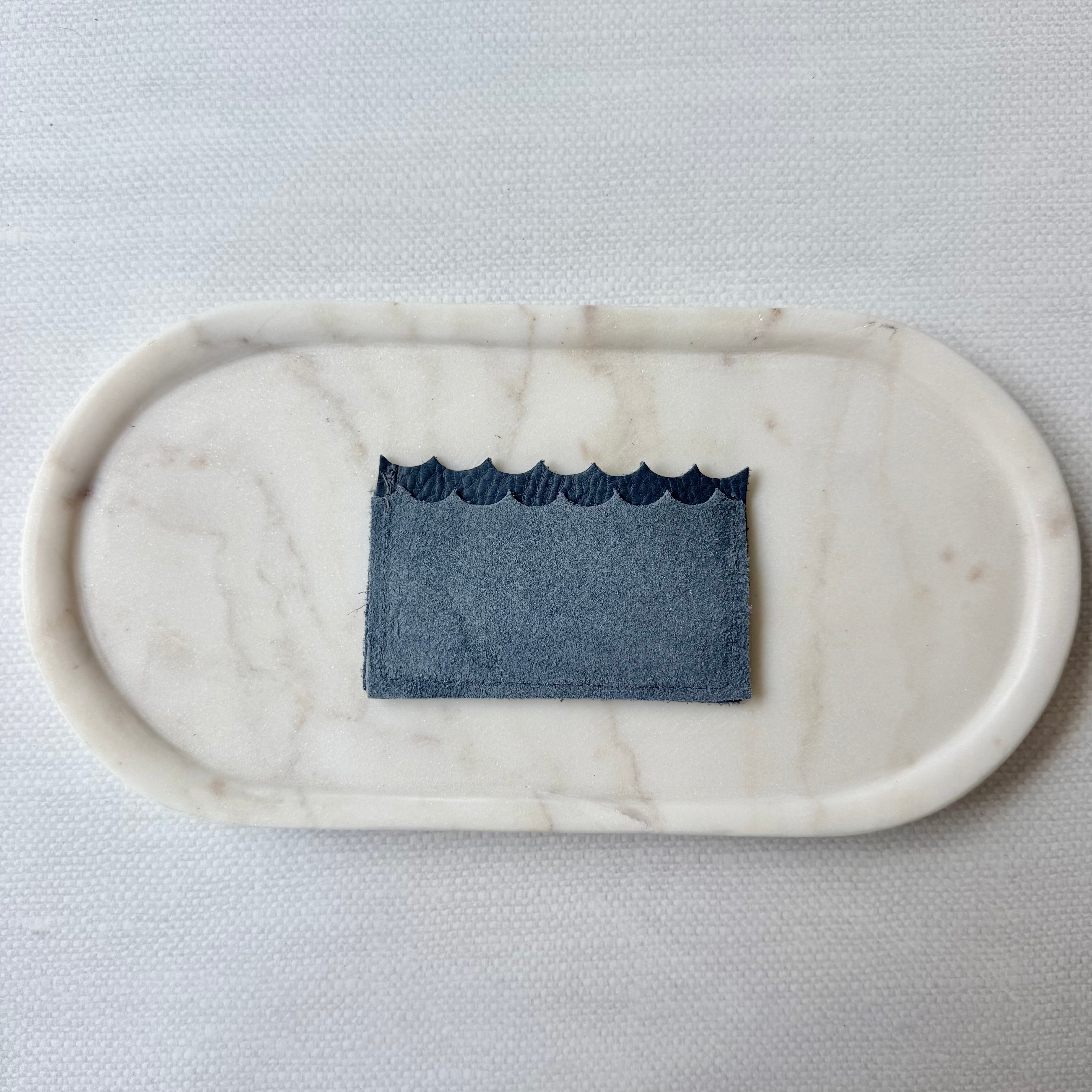 #108 Mini Wallet // October Ocean Leather (1st quality)