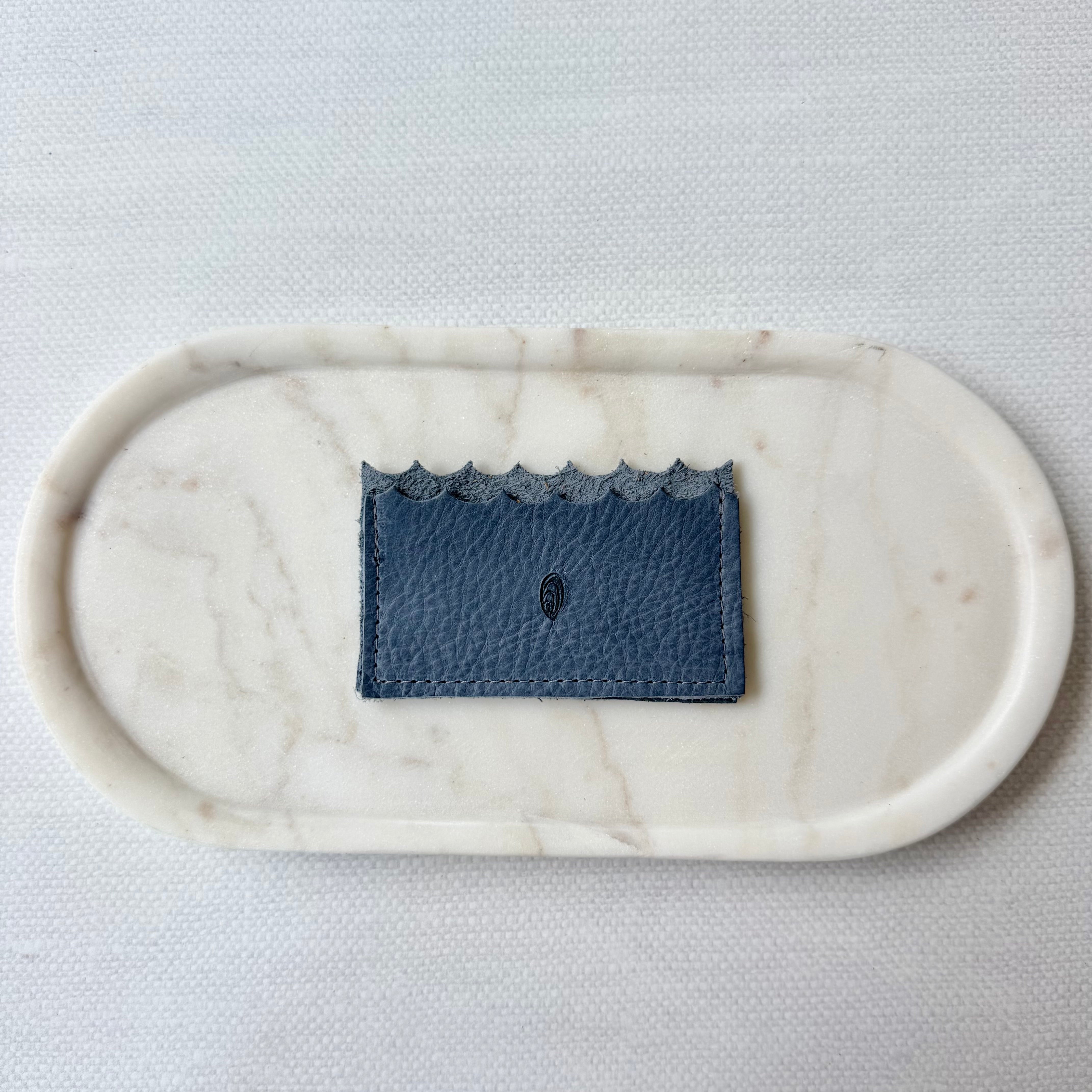 #108 Mini Wallet // October Ocean Leather (1st quality)