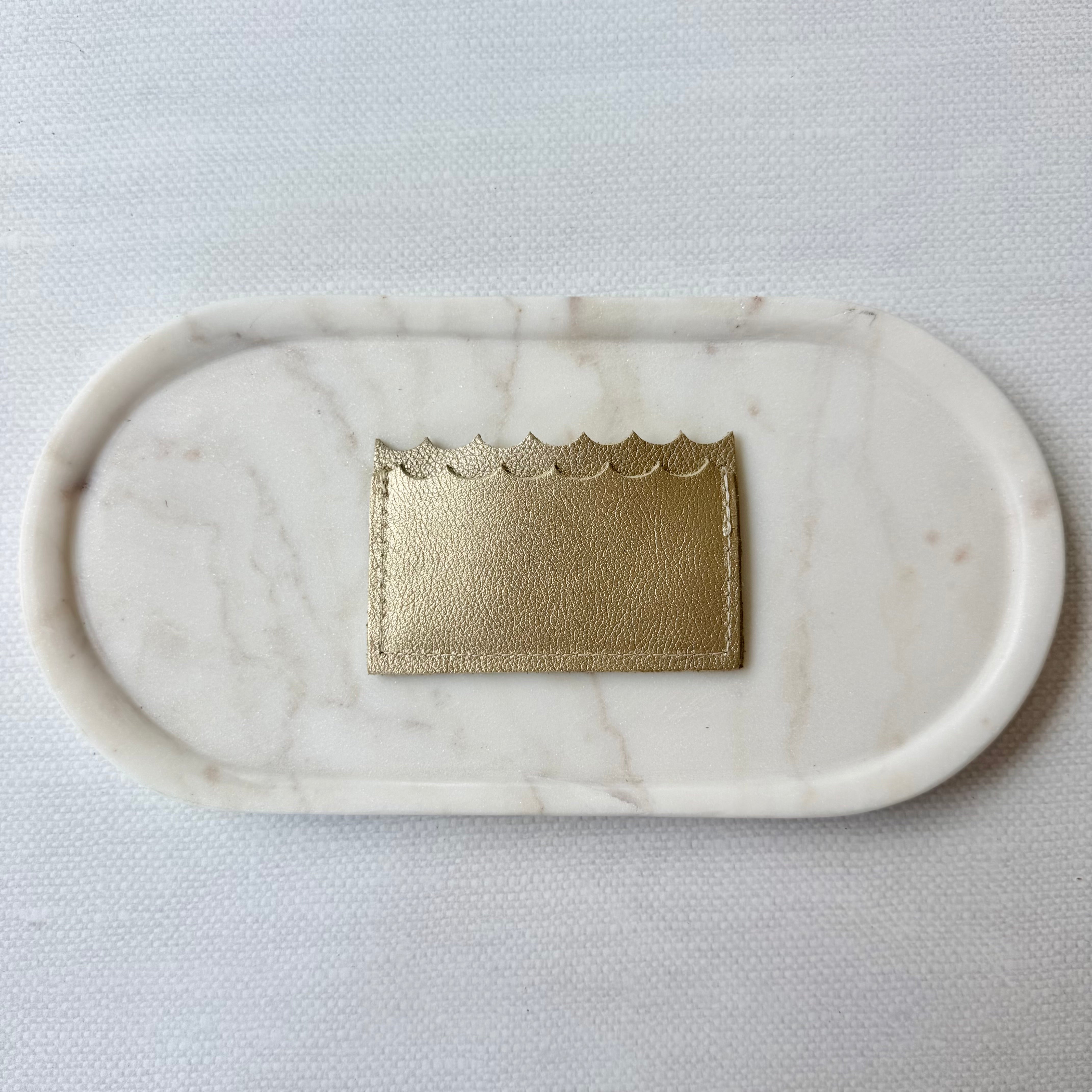 #109 Mini Wallet // Gold Leather (1st quality)