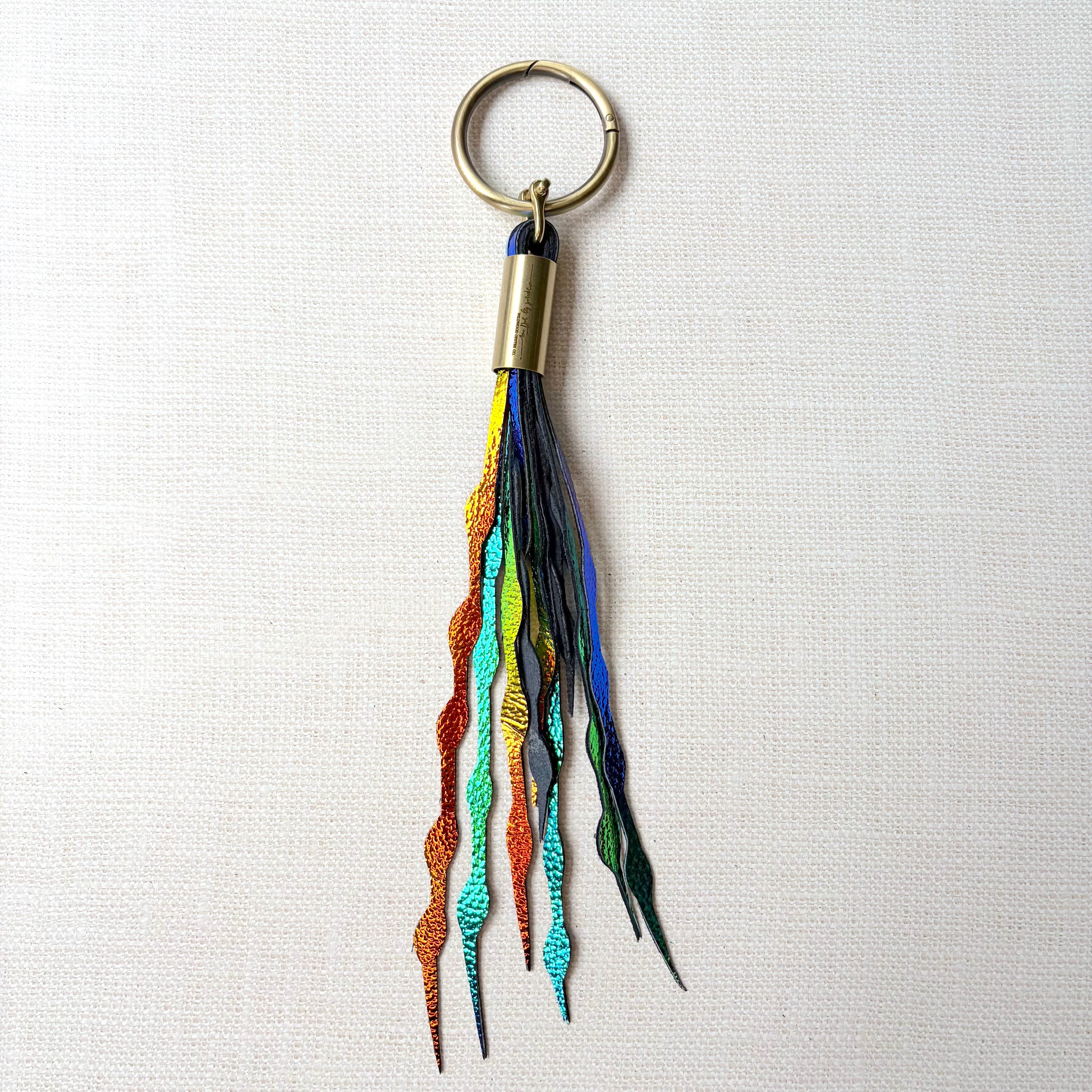 #15 Seaweed Tassel // Combo Amber Opal and Blue Opal Leathers (1st quality)