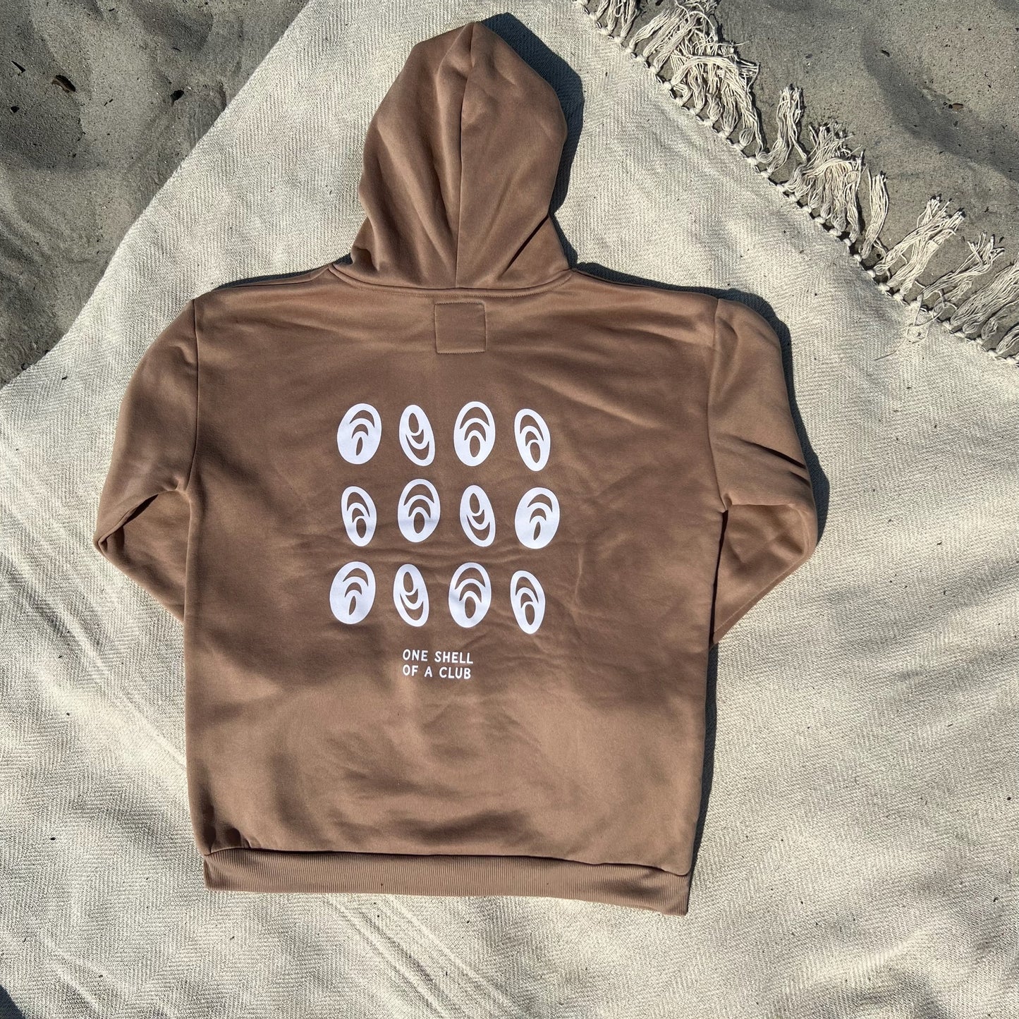 #16 Tan Beach Club Pull Over Hoodie (Seabreeze)