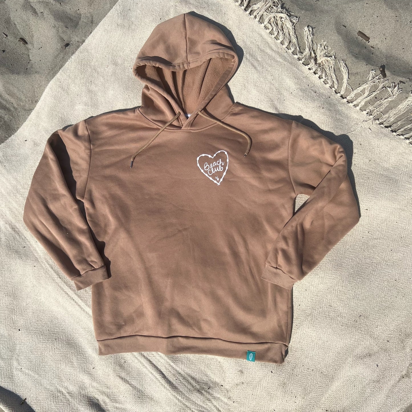#16 Tan Beach Club Pull Over Hoodie (Seabreeze)