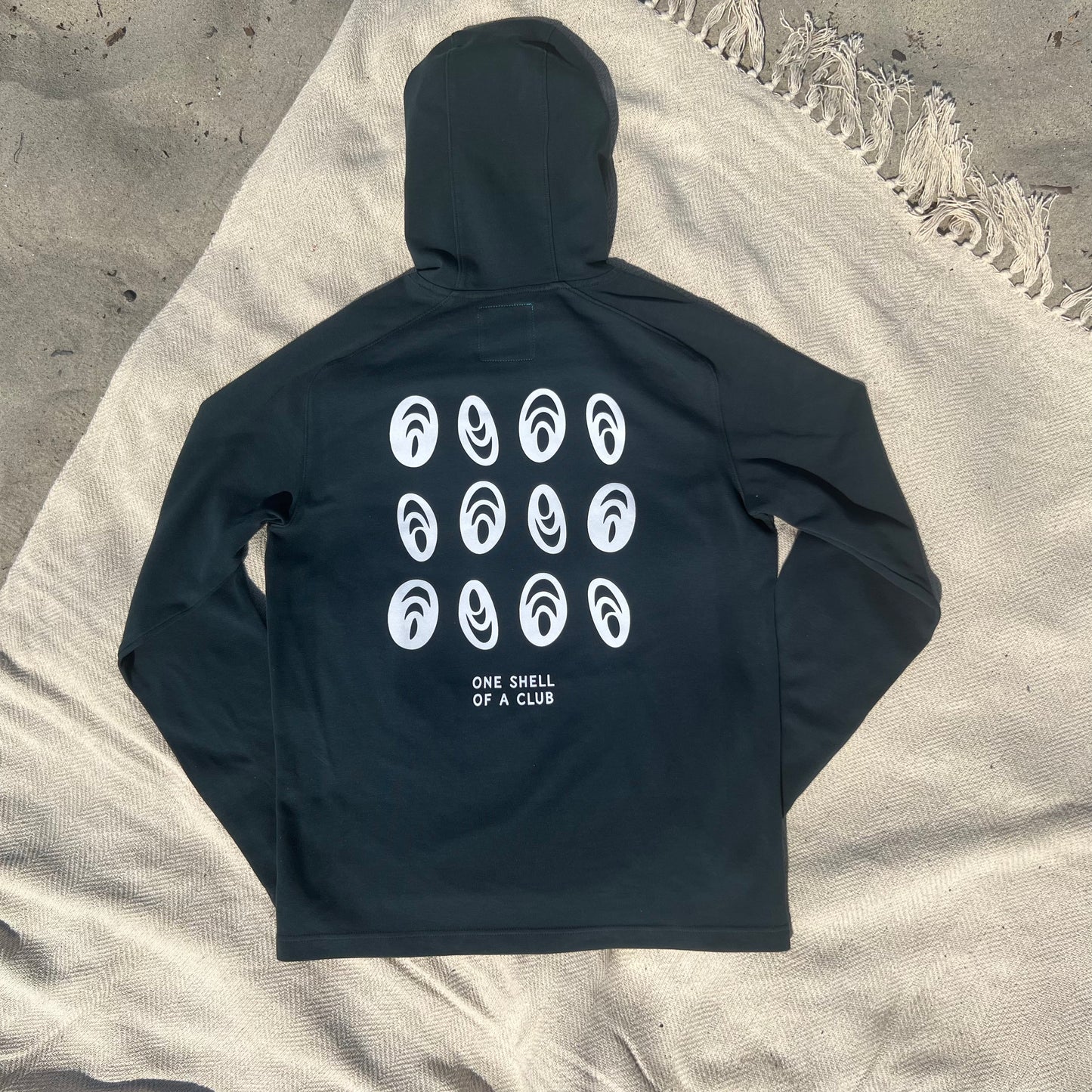 #18  Dark Green Beach Club Pull Over Hoodie (Driftwood)