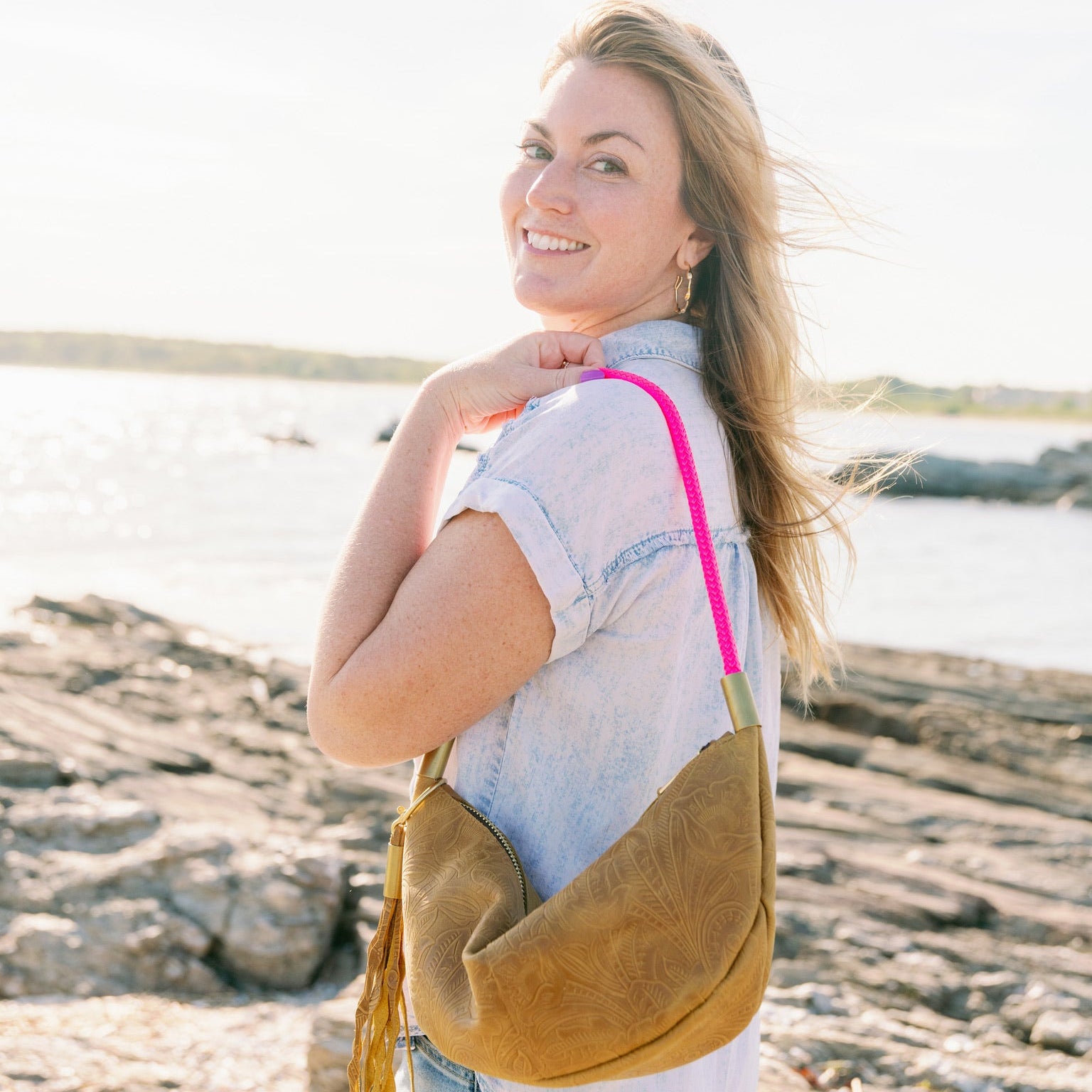 Sling // in Beach Cowgirl with Neon Pink Rope