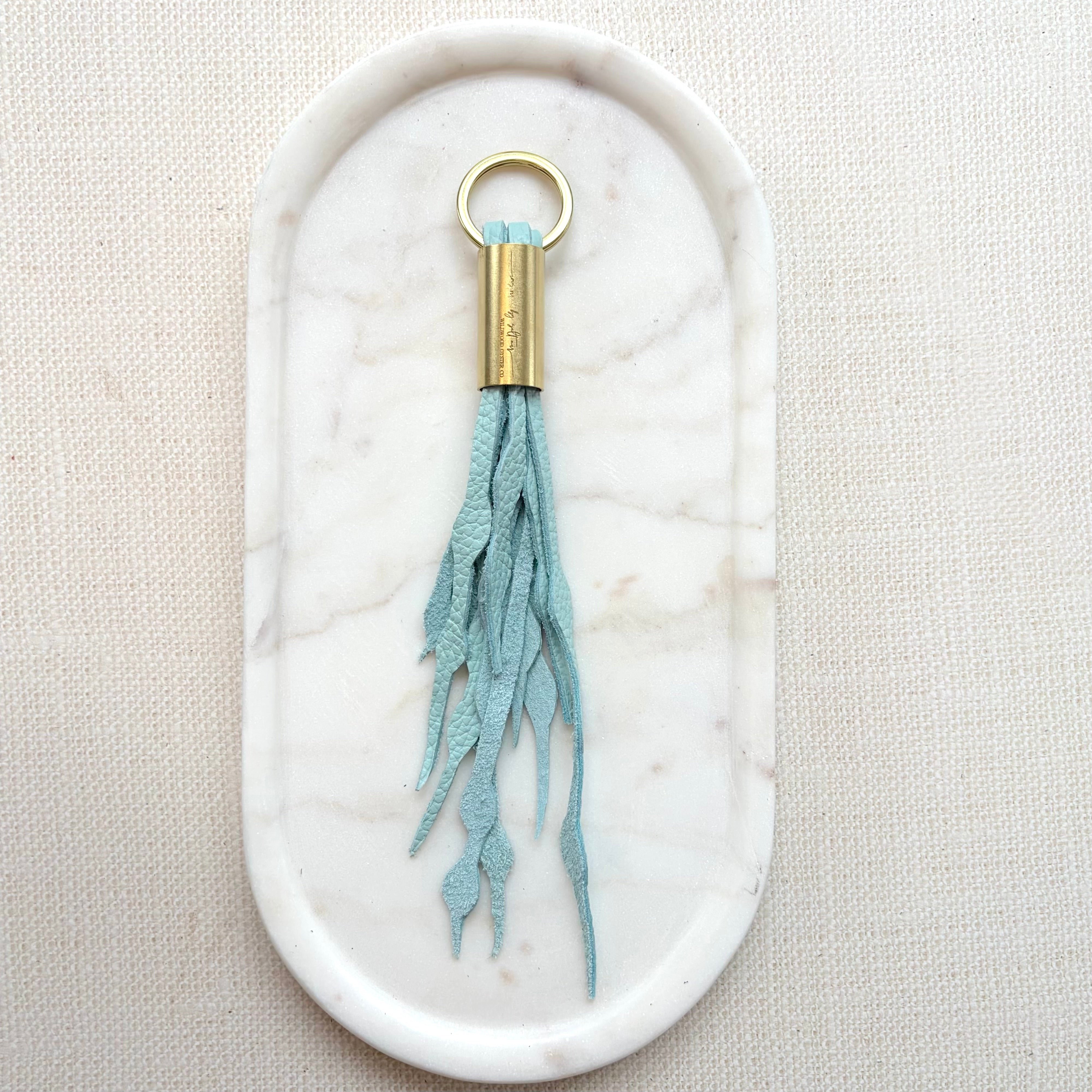 #21 Seaweed Fringe Keychain // Life of a Fangirl Leather (1st quality)