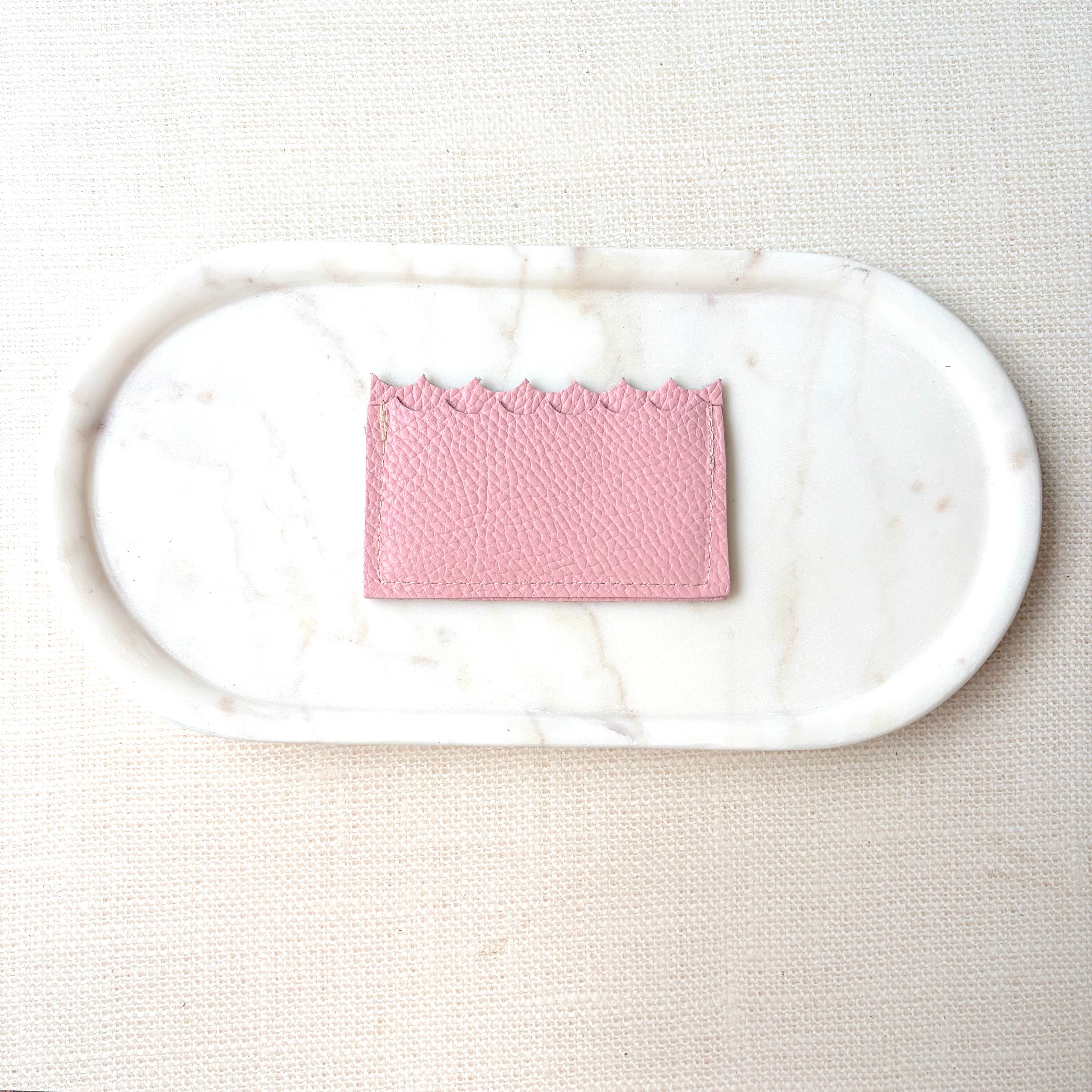 #25 Mini Wallet with Oyster Shell // Pink Petal Leather (1st quality)