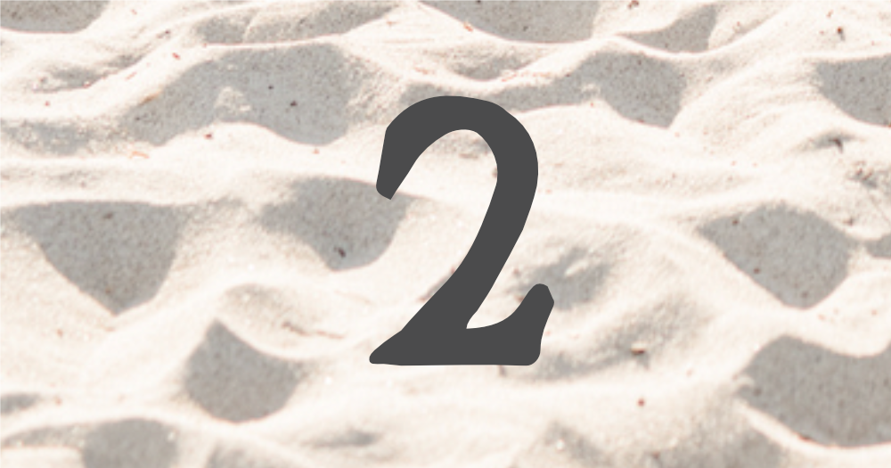 two in sand