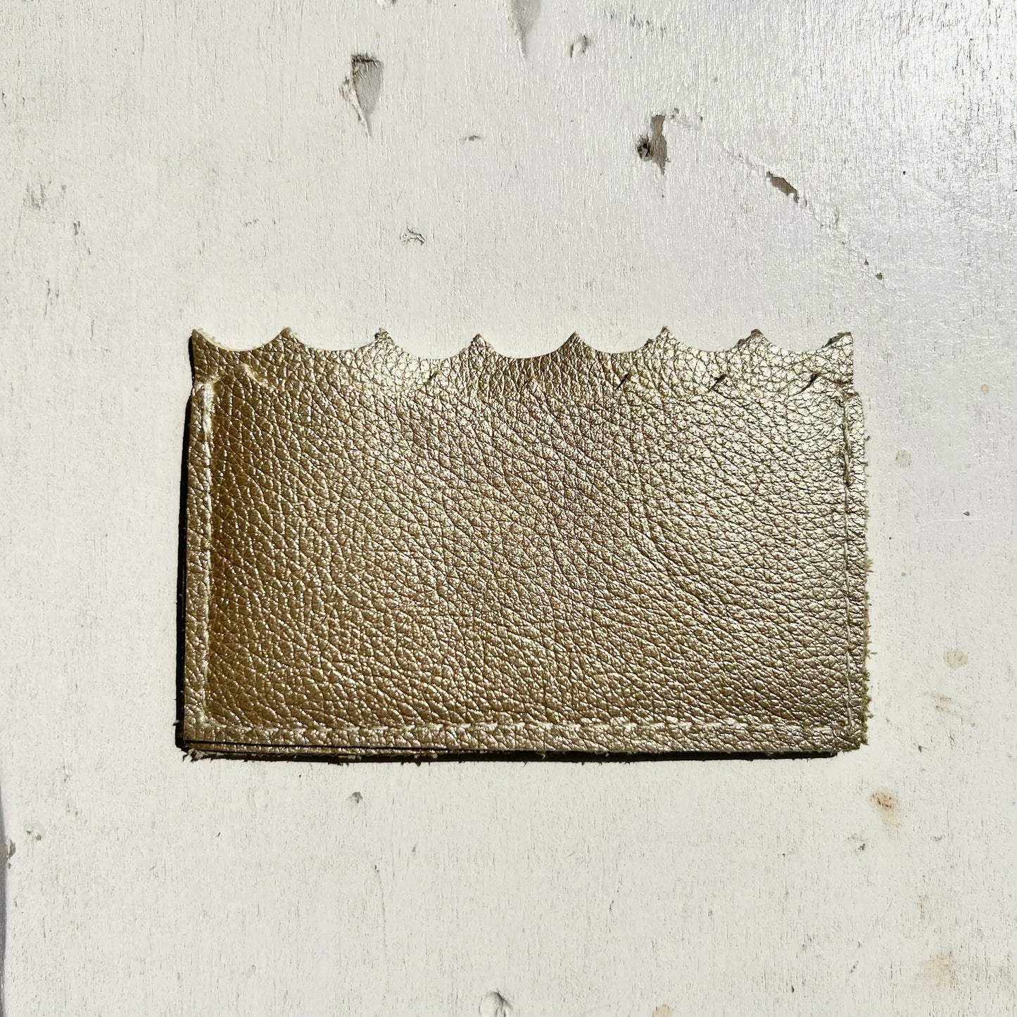 #61 Gold Leather Mini Wallets | Beach Club