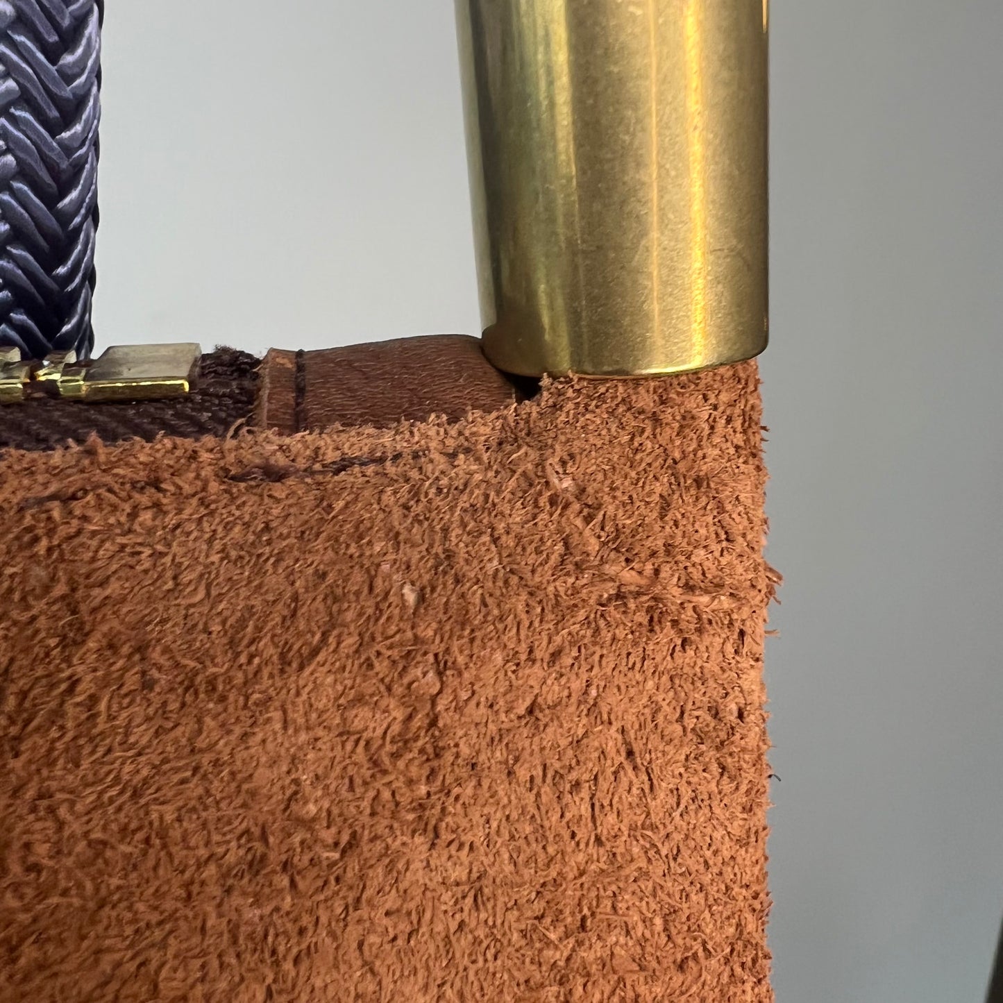 #35 Zip Crossbody | in Brown Leather with 50" Limited Edition Navy Dock Line
