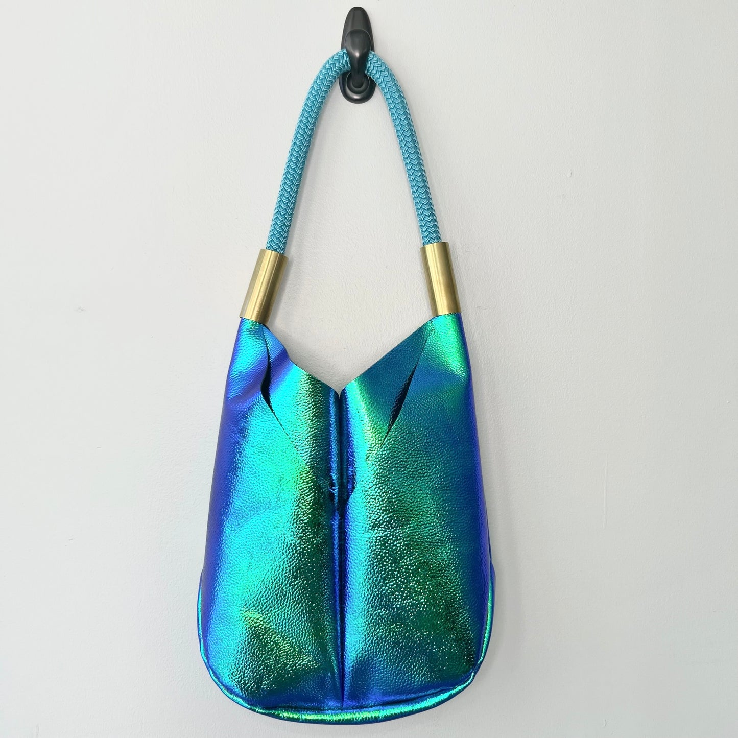 #27 Original Wildwood bag | Large Blue Opal Leather with 24" Limited Edition Caribbean Blue Dock Line
