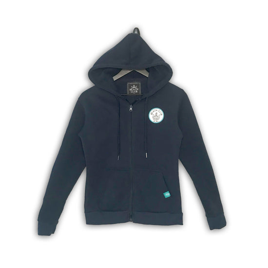 #03 Dark Blue Beach Club Zip Hoodie (Driftwood)