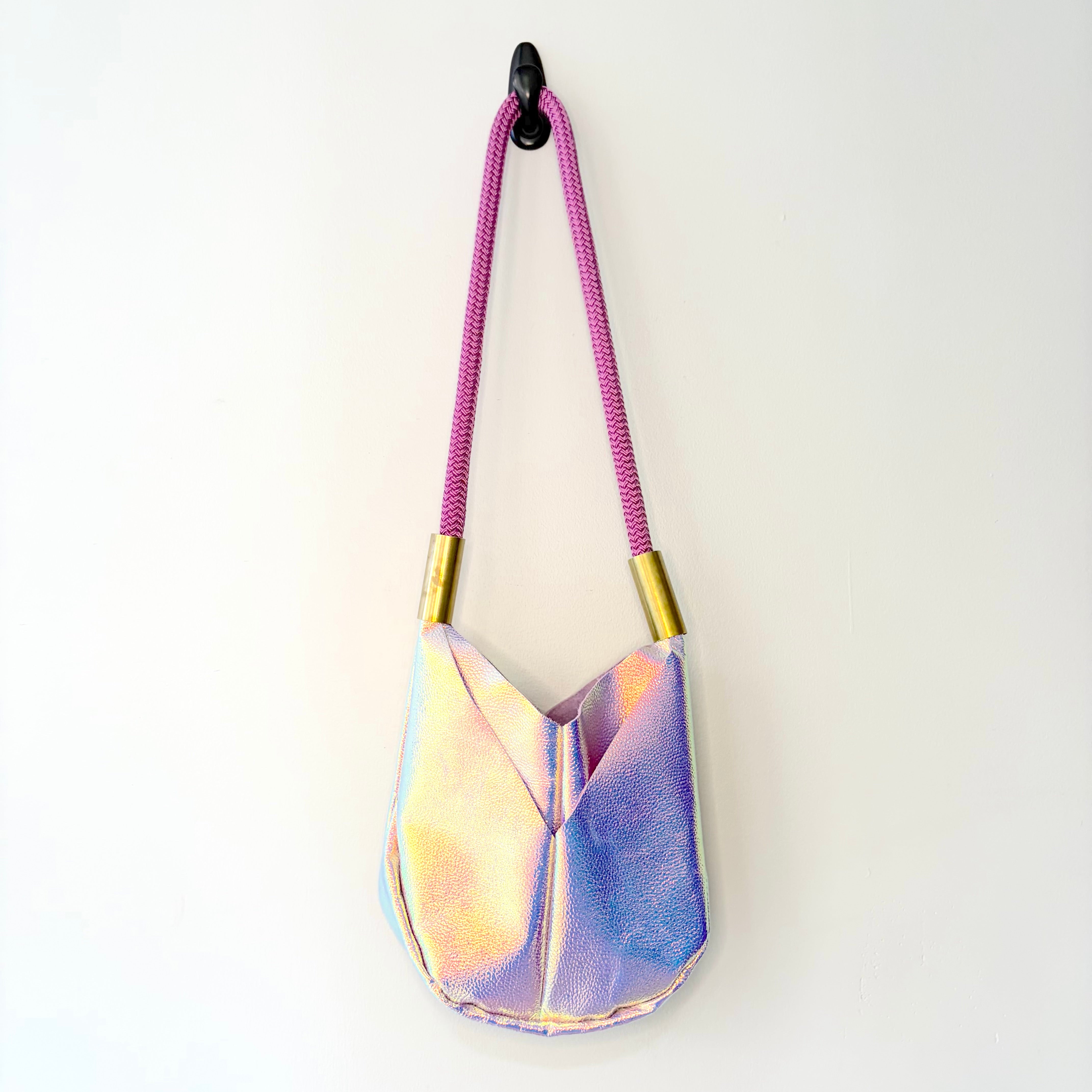 #43 Original Wildwood Bag | Small Crossbody // Purple Opal Leather with 40" Purple Beach Rose Dock Line (1st quality)