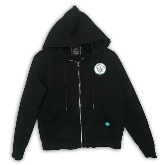 #04 Black Beach Club Zip Hoodie (Sea Breeze)