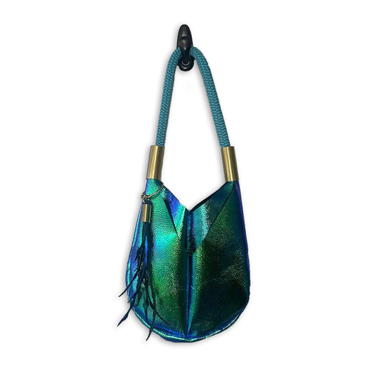 #04 Original Wildwood Bag in Blue Opal | Small with 24" Limited Edition Caribbean Blue Dock Line + Matching Seaweed Tassel