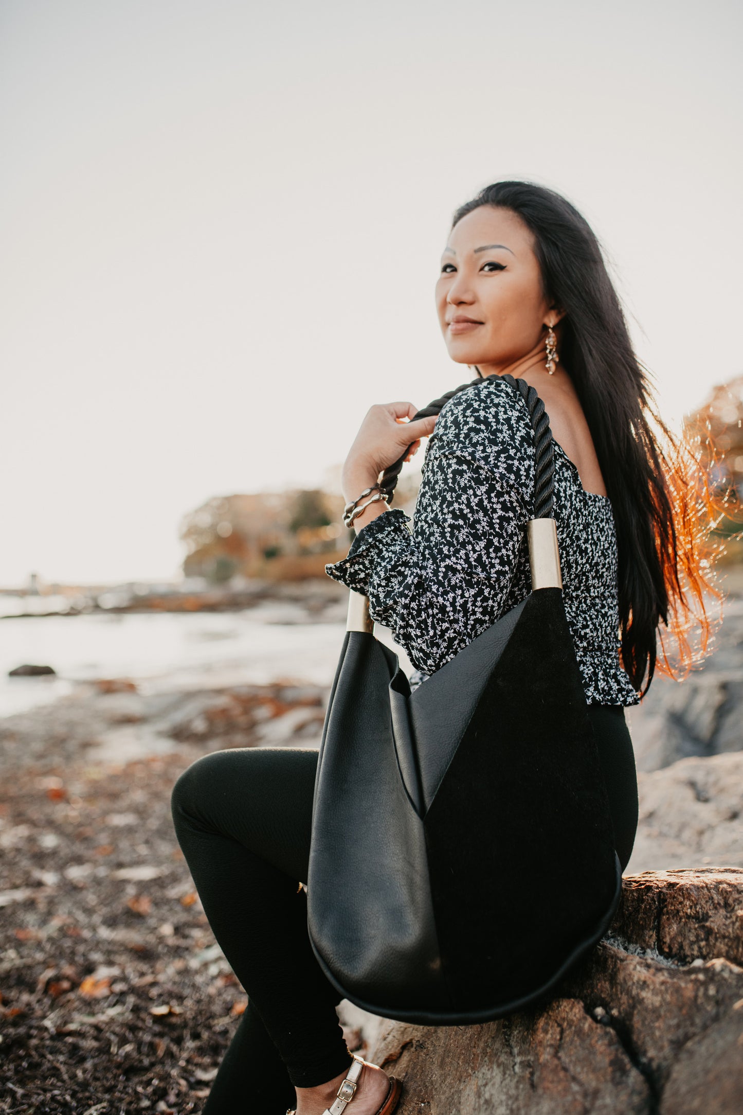 Original Wildwood Bag | Large in Black Leather