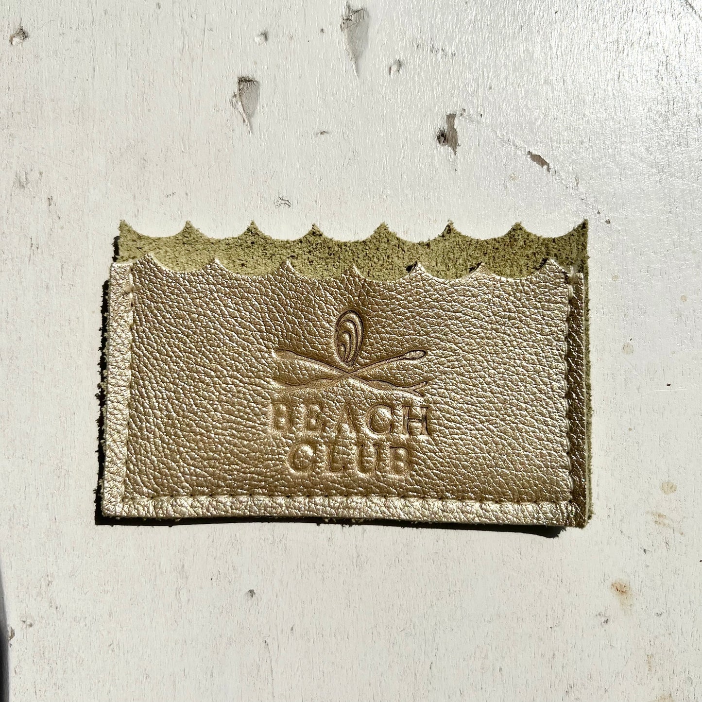 #61 Gold Leather Mini Wallets | Beach Club