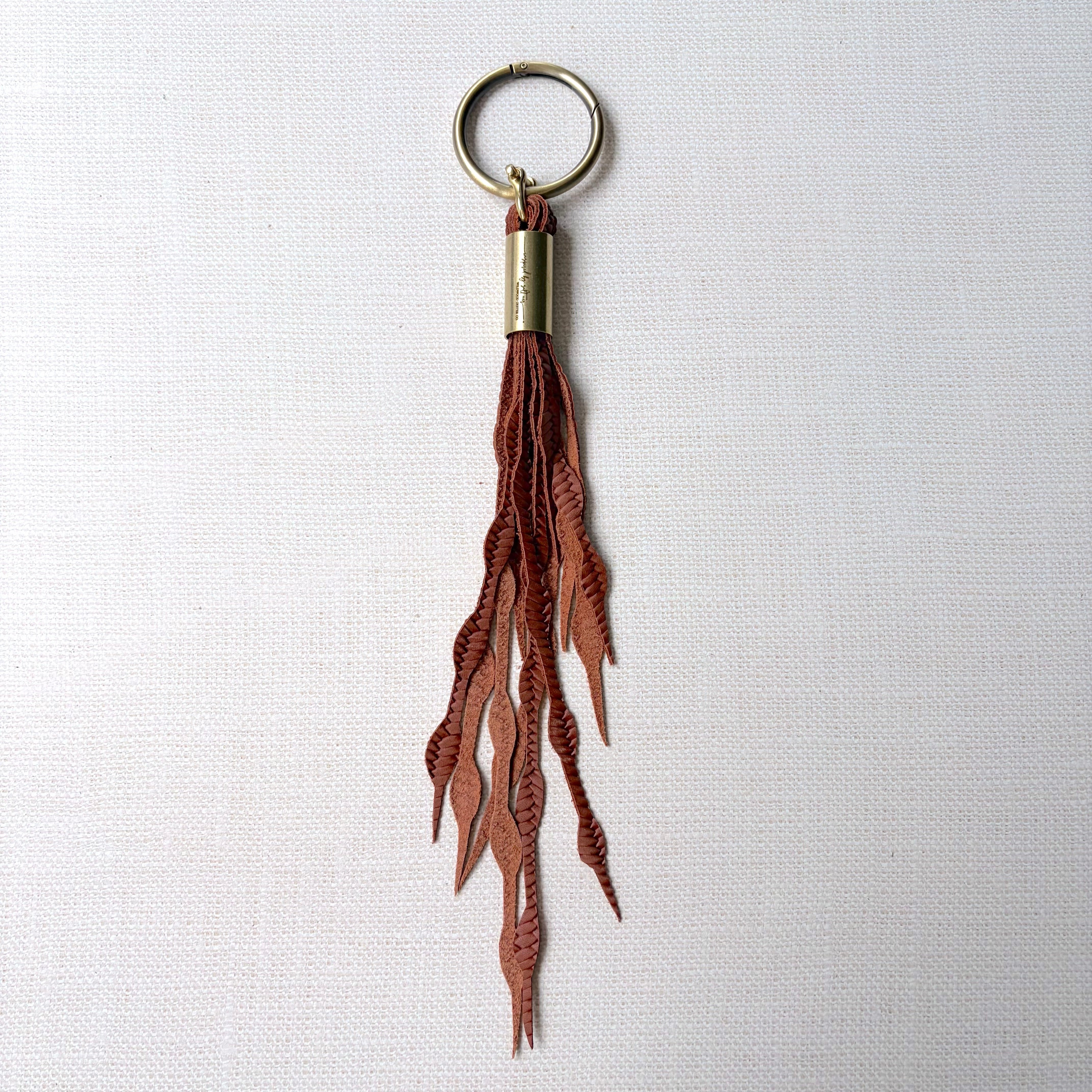 #08 Seaweed Tassel // Brown Basketweave Leather (1st quality)