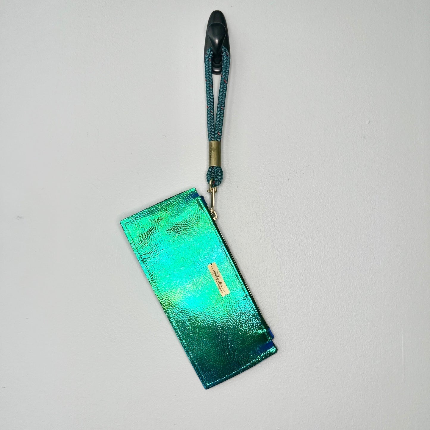 #26 Limited Edition Blue Opal Leather Clutch with Seaside Teal Wristlet