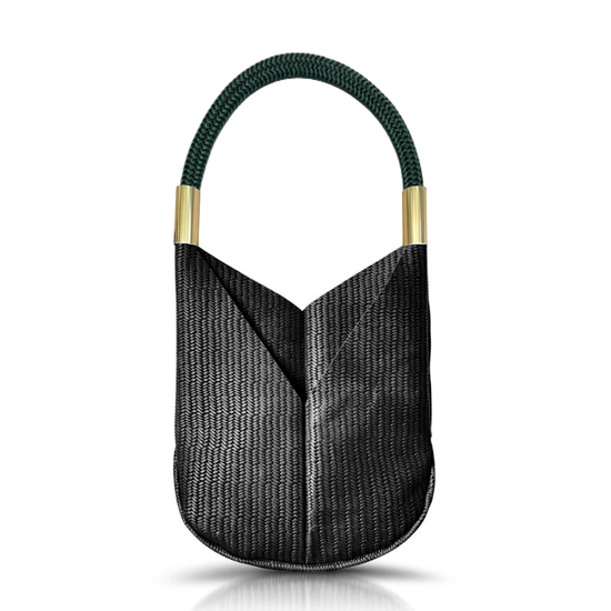 Original Wildwood Bag | Large in Black Basketweave Leather