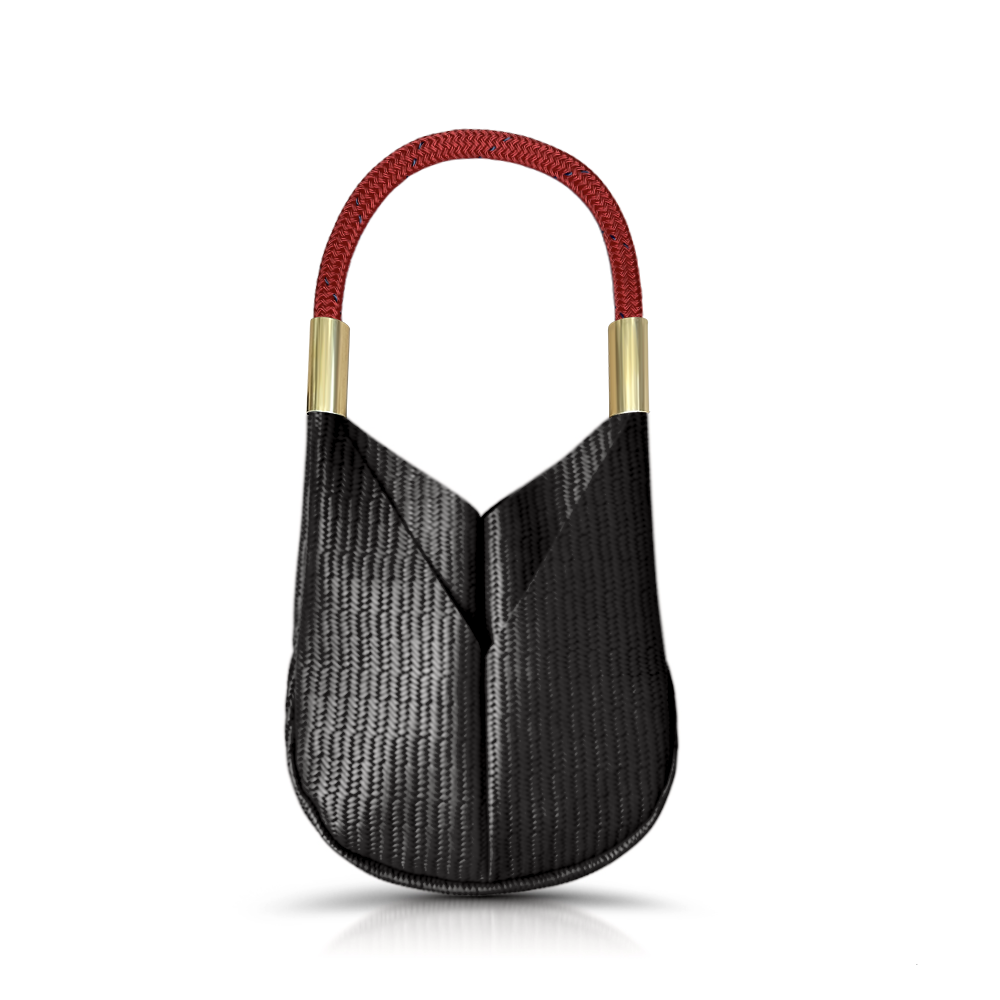 Original Wildwood Bag | Small in Black Basketweave Leather