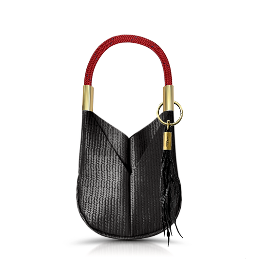 Original Wildwood Bag | Small in Black Basketweave Leather