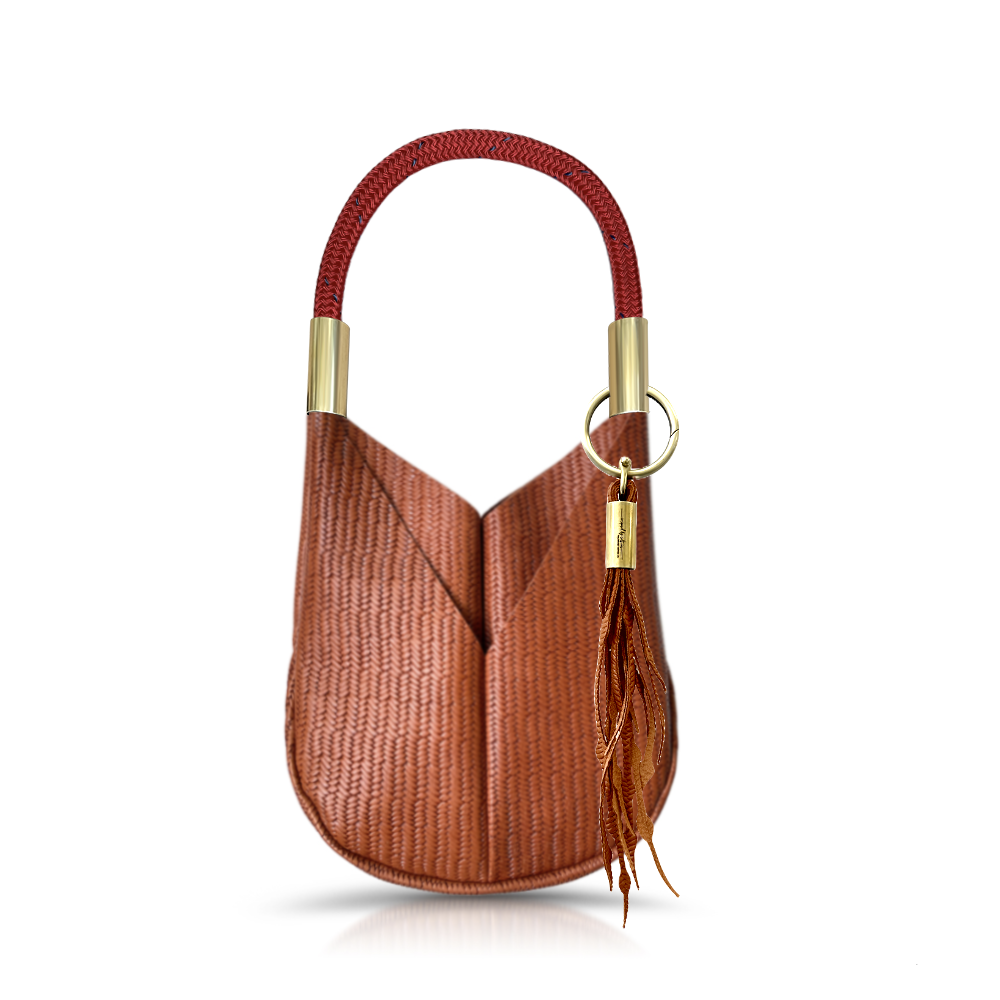 Original Wildwood Bag | Small in Brown Basketweave Leather