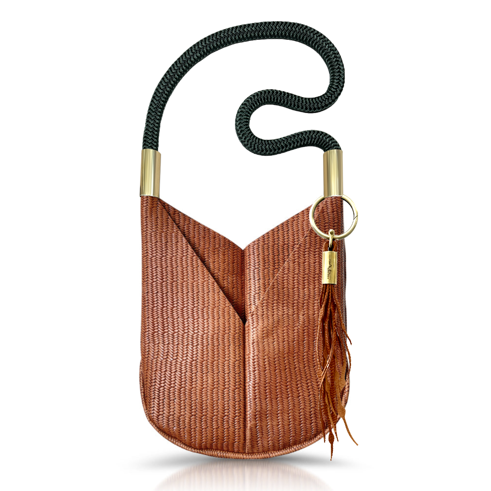 Original Wildwood Bag | Large Crossbody in Brown Basketweave