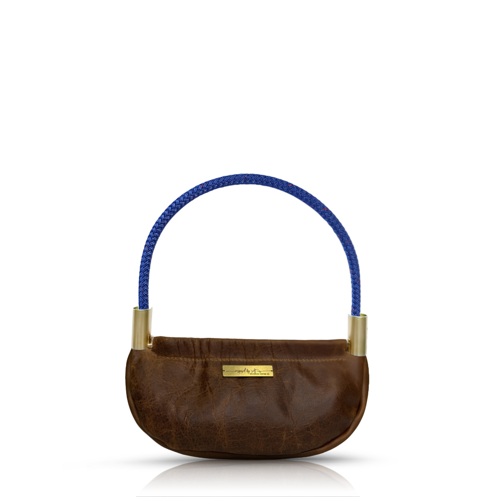 Clam Shell // in Brown Tourmaline with Harborside Blue Rope