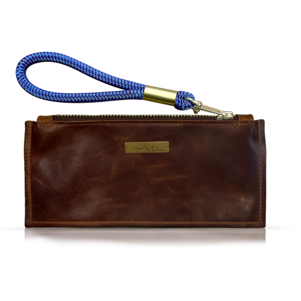 Clutch // in Brown Tourmaline with Harborside Blue Rope