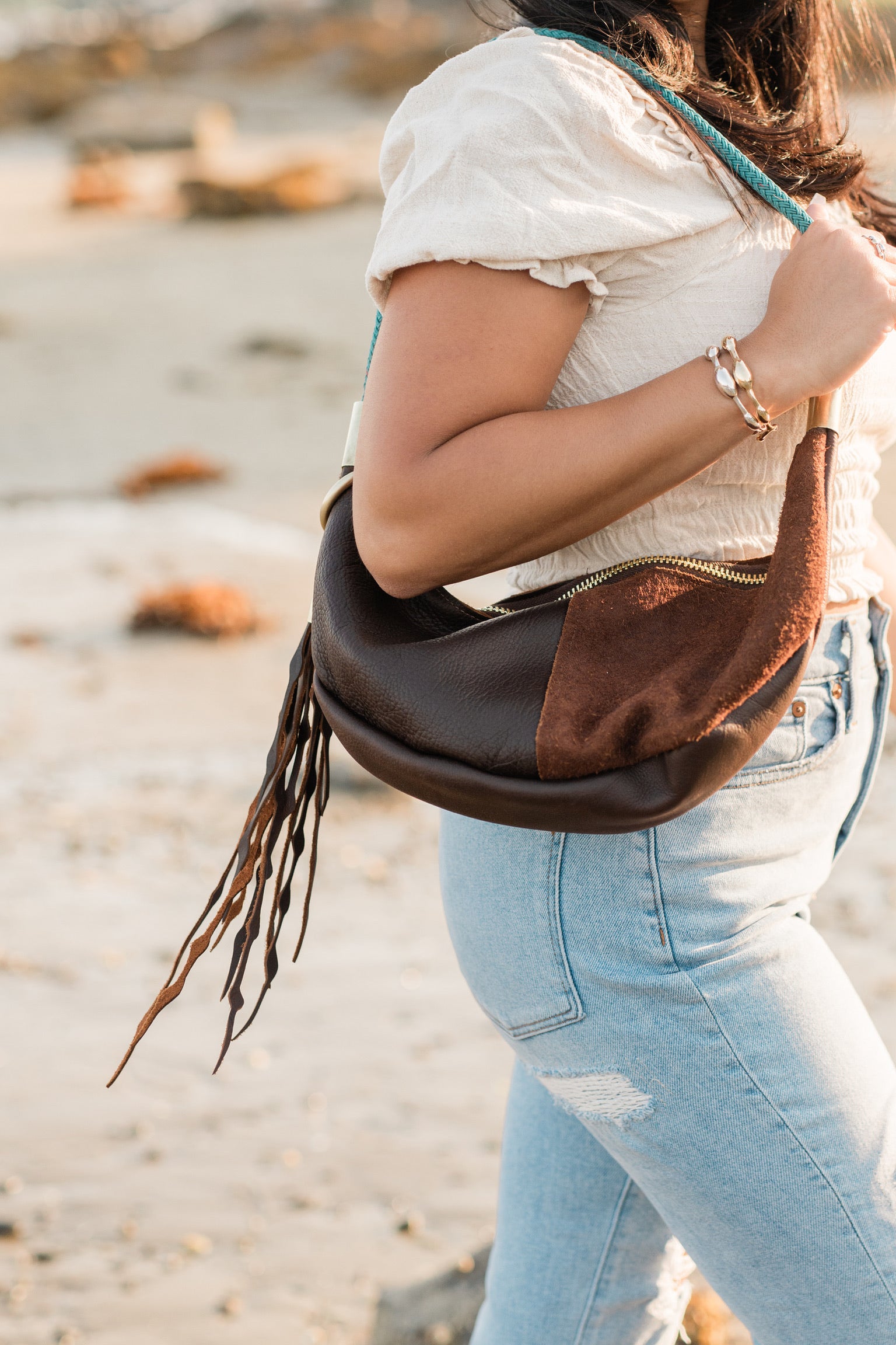 Sling Bag // in Brown Leather