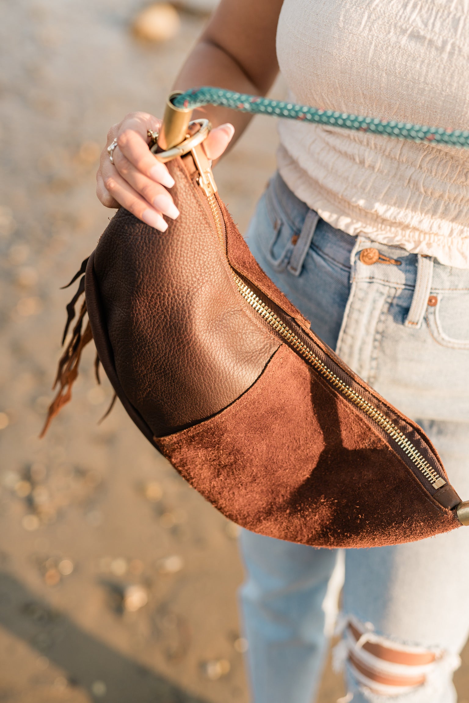 Sling Bag // in Brown Leather