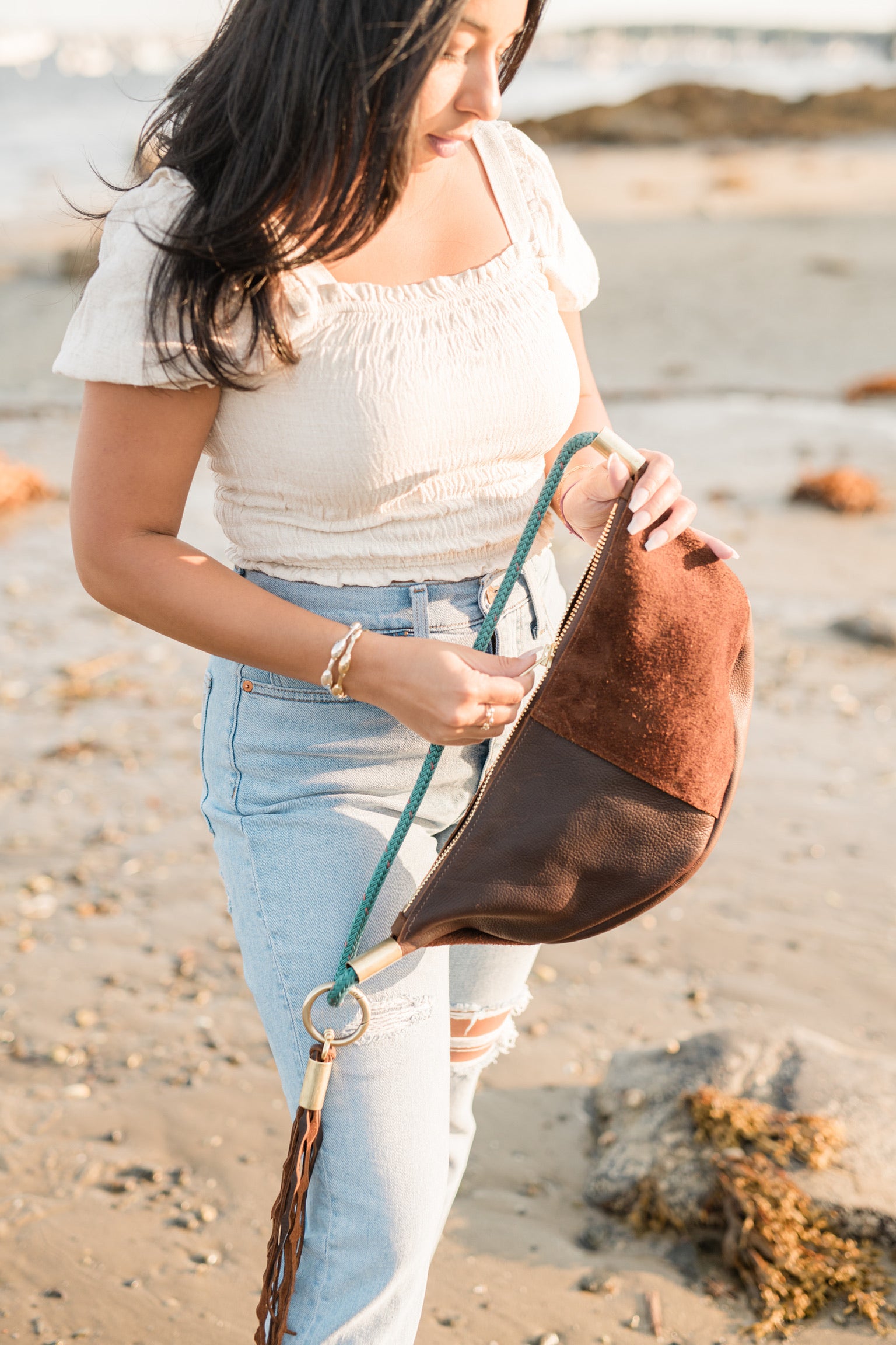 Sling Bag // in Brown Leather