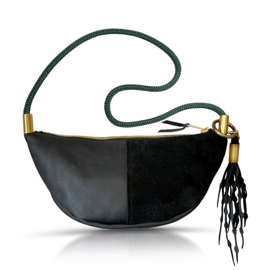 Sling Bag in Black Leather